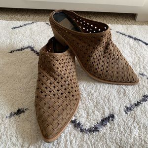 Dolce Vita brown leather mules pointed toe